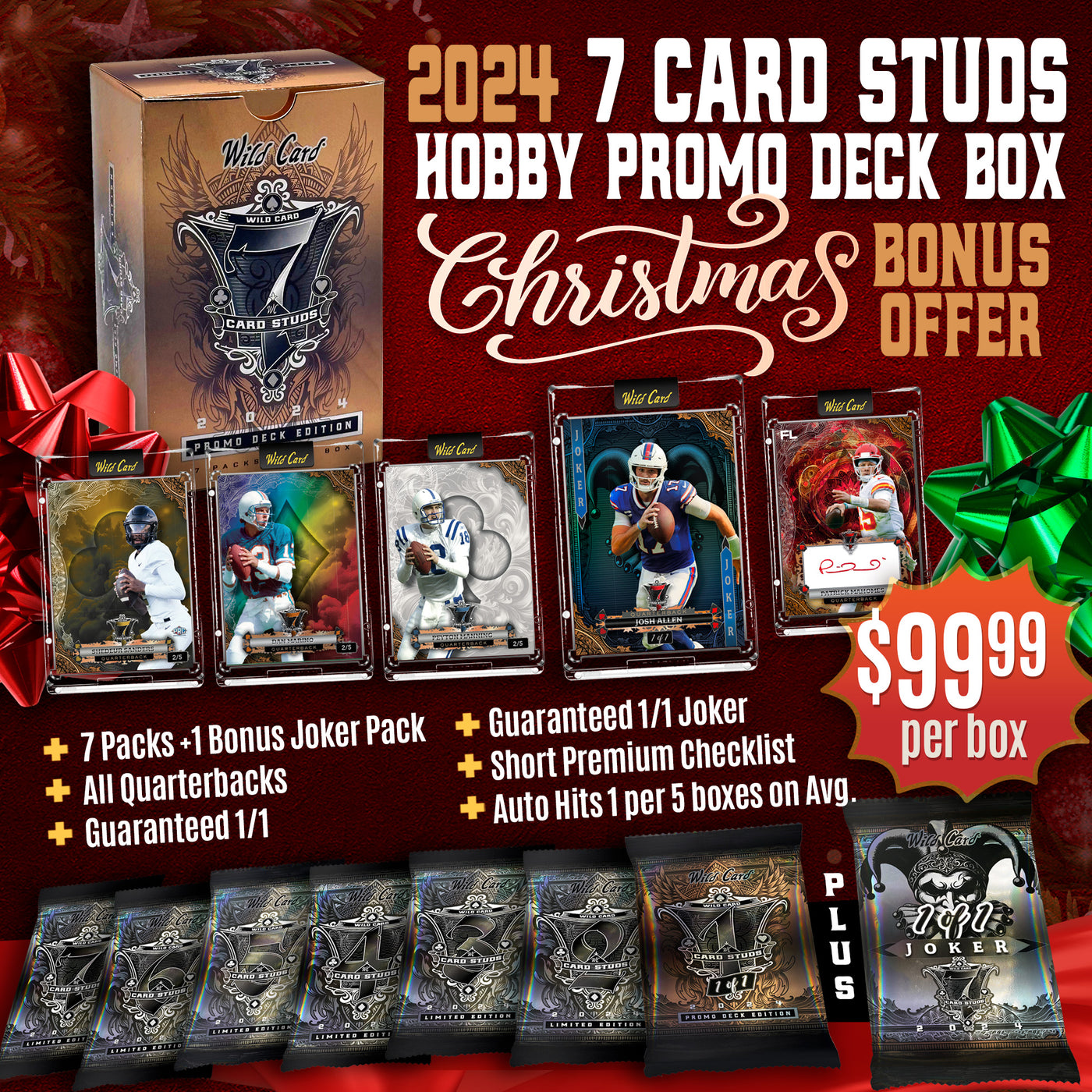 7 Card Studs Hobby Promo Deck Box - Christmas Bonus